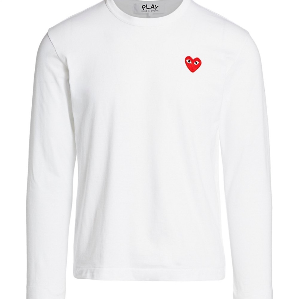 Comme des garçons Play red heart long sleeve tee